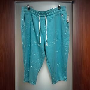 LIVI Active Lane Bryant Metro Jogger Knit Cropped Pants Women's Plus Size 22/24